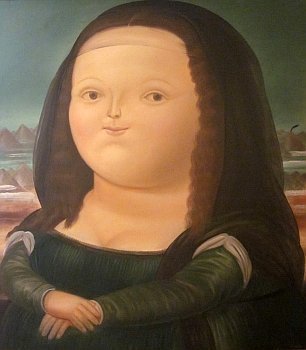 费尔南多·波特罗的《蒙娜丽莎》——哥伦比亚波哥大的波特罗博物馆