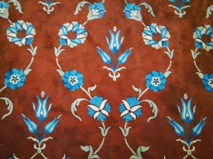土耳其伊斯坦布尔蓝色清真寺的地毯