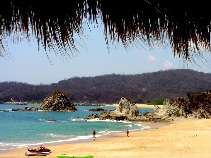 海滩——墨西哥瓦哈卡瓦图尔科