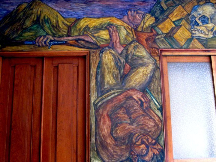 哥伦比亚麦德林佩德罗内尔戈麦斯博物馆的庭院壁画