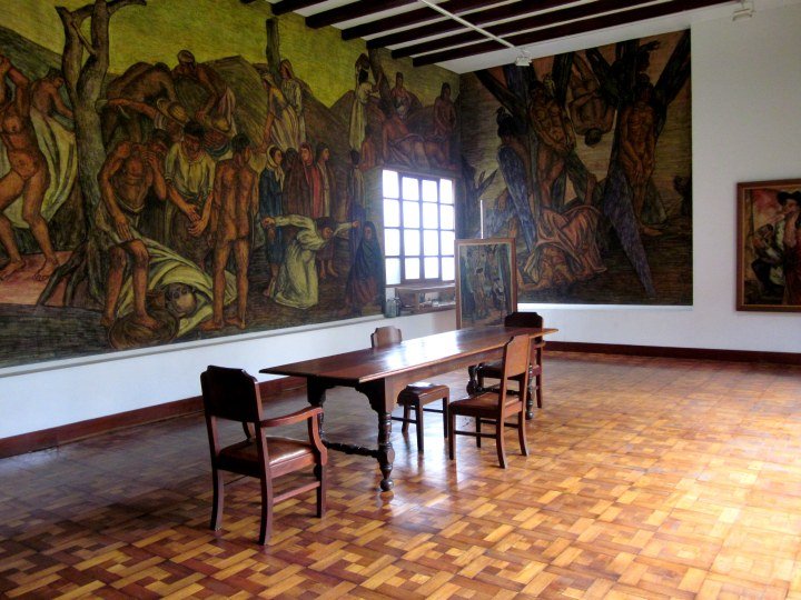 佩德罗内尔戈麦斯的艺术工作室以一个大型壁画-哥伦比亚麦德林