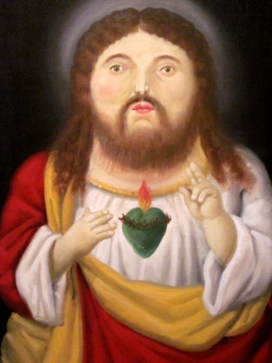 哥伦比亚艺术家费尔南多·波特罗的耶稣肖像。