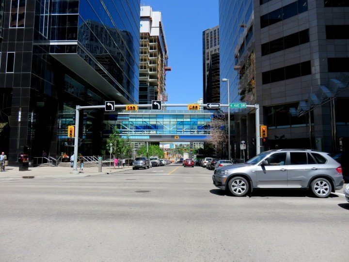 加拿大阿尔伯塔省卡尔加里市中心-加15个人行道