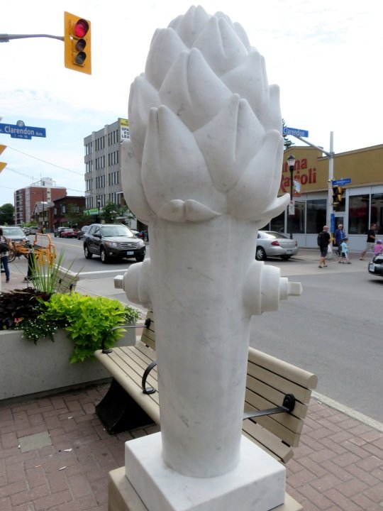 渥太华的公共艺术——威灵顿西街的芦笋消防栓