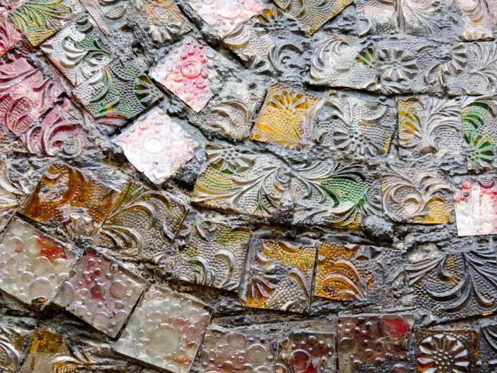 Lloret de Mar马赛克蜥蜴雕塑瓷砖细节