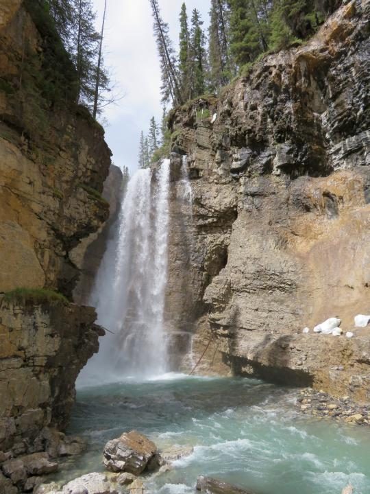 Johnston Canyon hike to Upper Falls at Johnston Canyon - best of Banff hiking trails