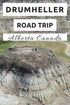 Drumheller Badlands公路旅行加拿大阿尔伯塔省。
