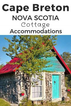 新斯科舍省布雷顿角小屋住宿，像这个可爱的绿松石小屋，红色的屋顶可能是你的下一个度假住宿