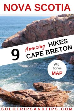 新斯科舍省布雷顿角9次惊人的徒步旅行，在加拿大布雷顿角高地国家公园的所有9次徒步旅行的奖金地图