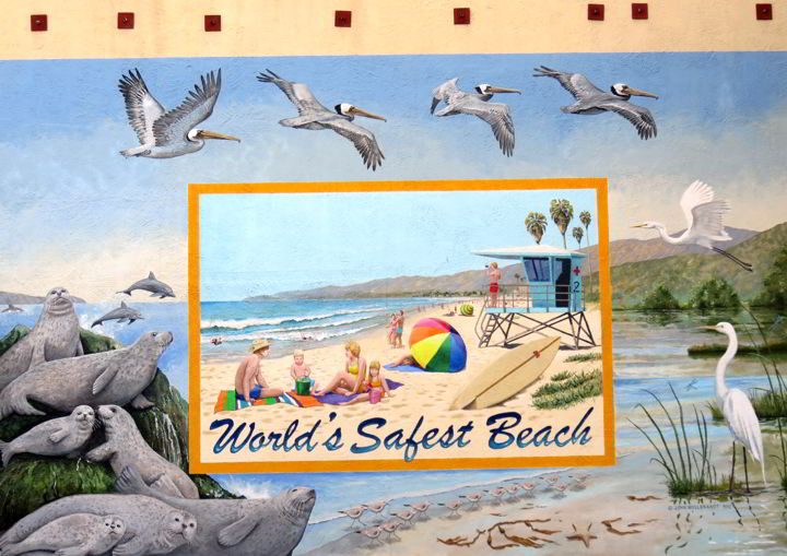 加州卡平特里亚的壁画告诉你这是世界上最安全的海滩