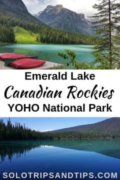 加拿大落基山脉Yoho国家公园的翡翠湖