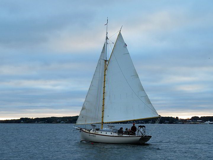 美国缅因州罗克兰的帆船