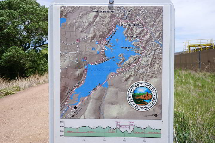 沃森湖远足路线地图