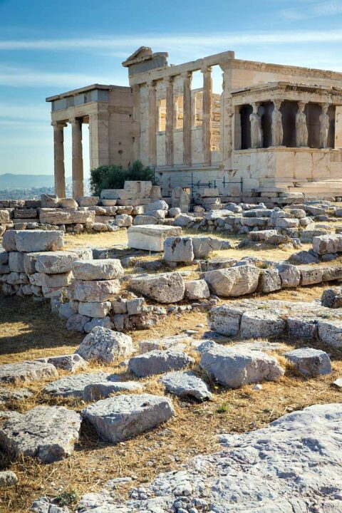 希腊雅典的帕台农神庙。