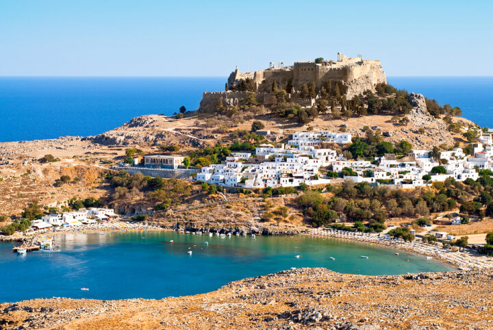 雅典卫城在林多斯罗德希腊最好的岛屿。