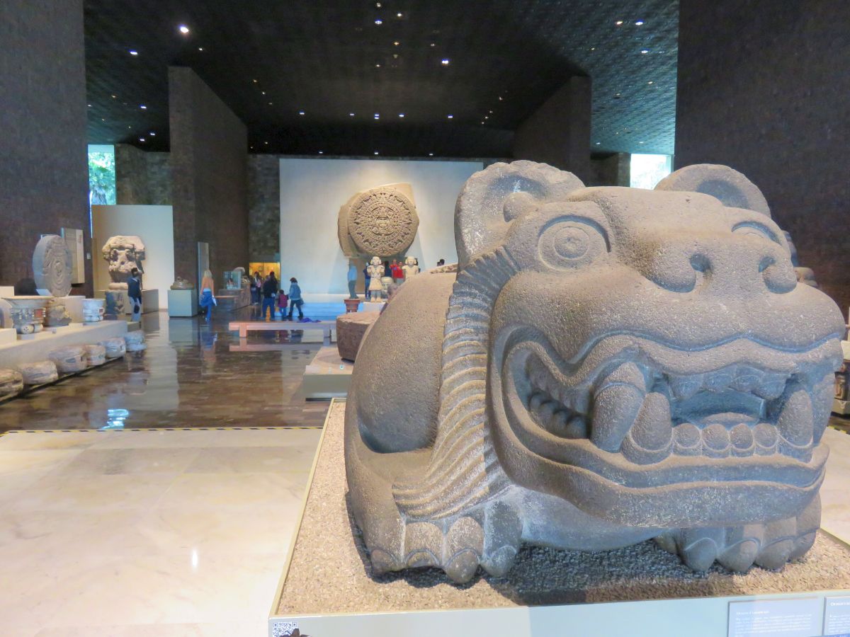 墨西哥城人类学博物馆内部。