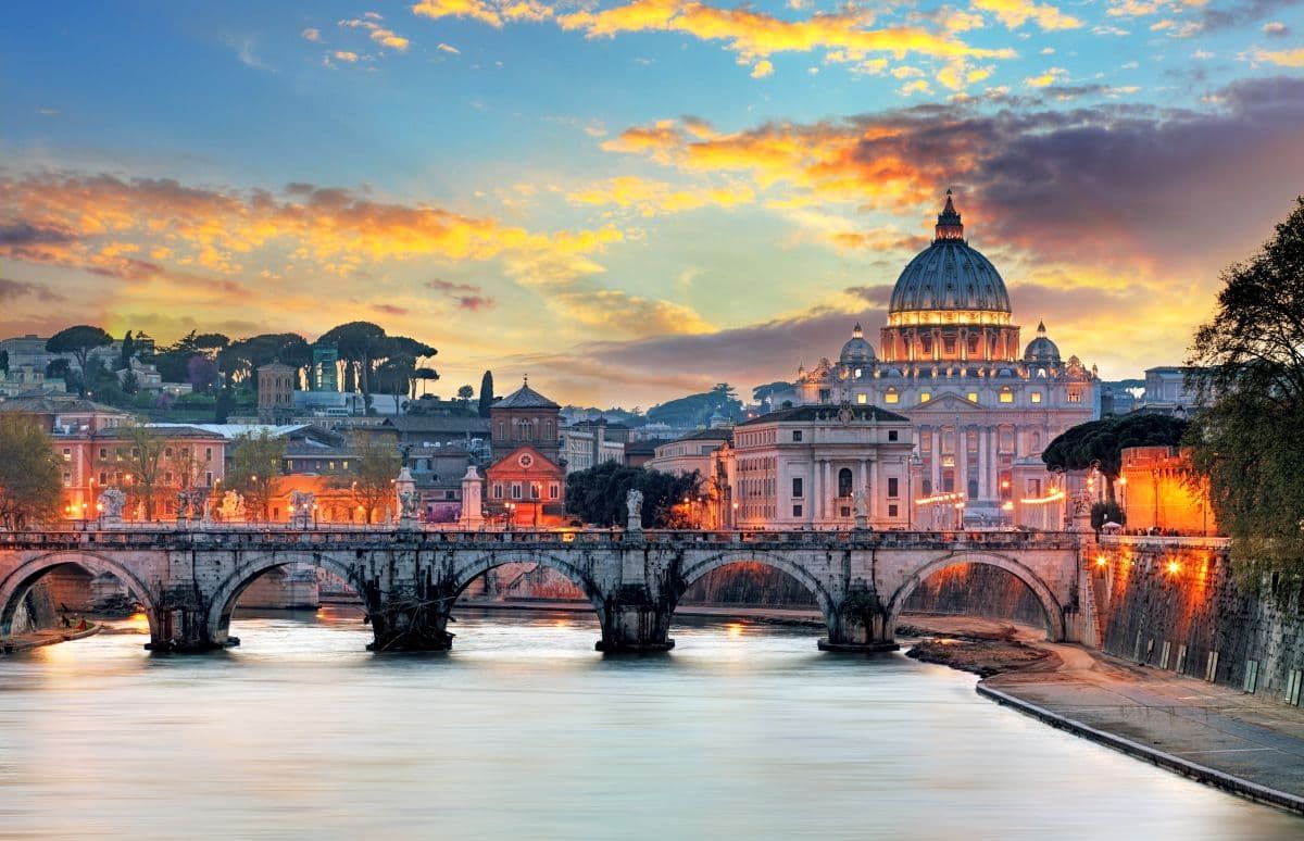 梵蒂冈和罗马的天使桥。