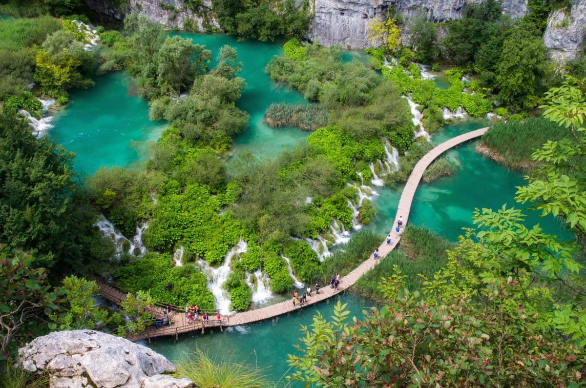 克罗地亚Plitvice湖国家公园。