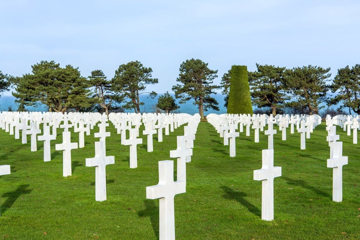 美国公墓奥马哈海滩诺曼底。