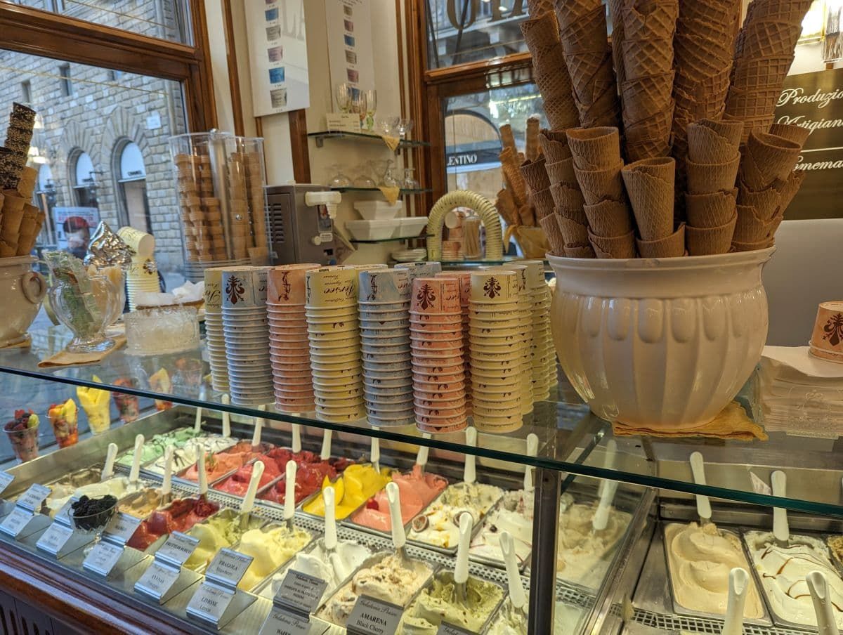 意大利的冰淇淋甜点。